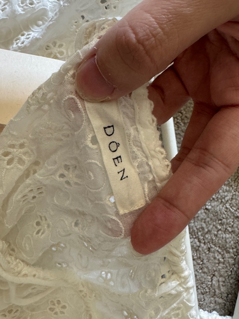 Doen Quinn Dress-Salt Eyelet - Picture 3 of 6